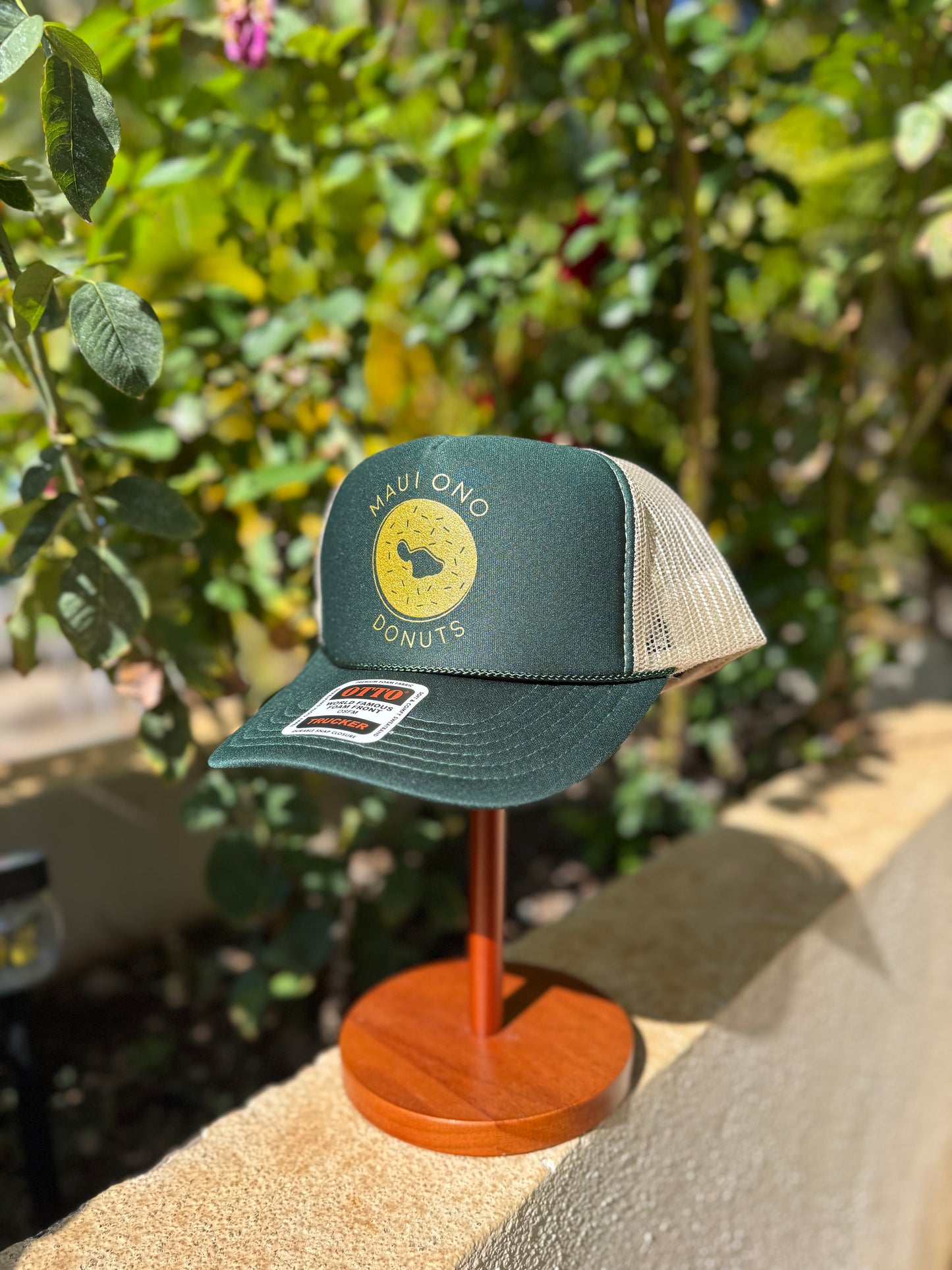 Forest Green / Tan / Gold Logo Trucker Hat