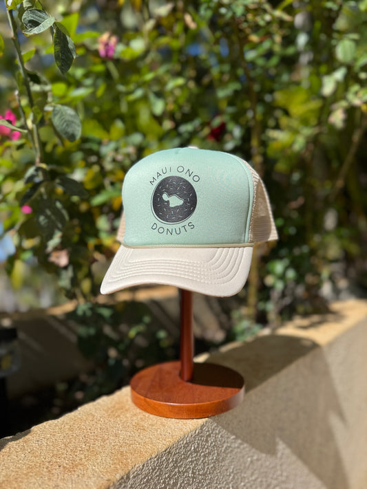 Seafoam Green / Tan / Black Logo Trucker Hat