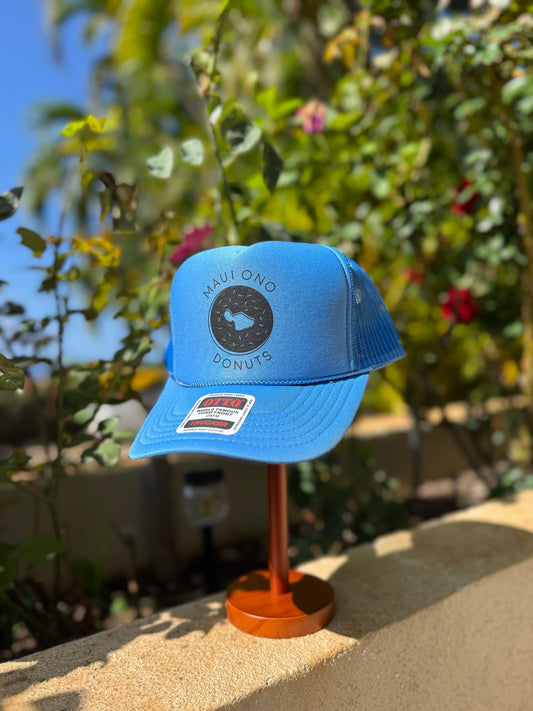 Sky Blue / Black Logo Trucker Hat